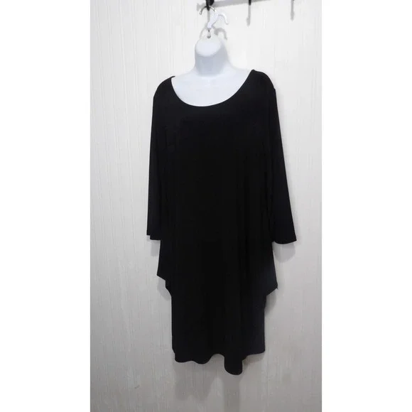 Joseph Ribkoff‎ Little Black Dress LBD Stretch Classic Knee Length New Size 18 Midi